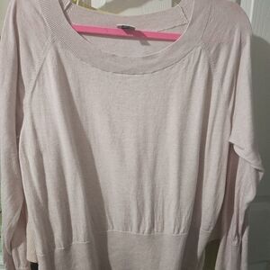 CAbi Light Pink Crew Neck Sweater